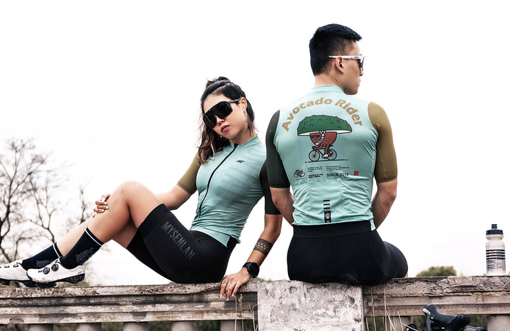 Avocado Rider Long Sleeve Mens Jersey - Asian Art Series