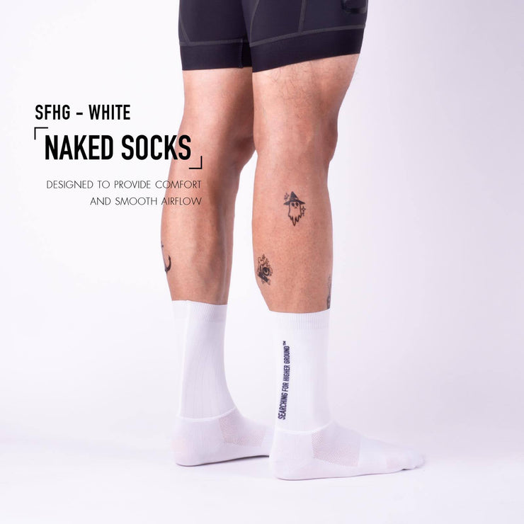 "Searching For Higher Ground" Naked Socks